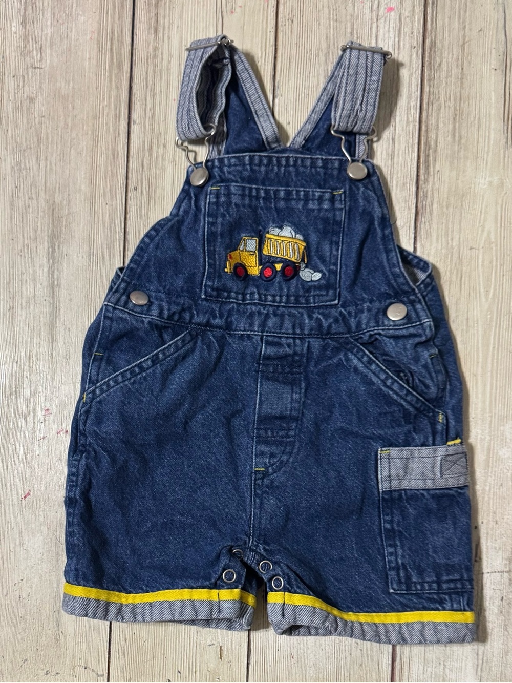 Vintage Construction Dump Truck overalls 18m boys shortalls
